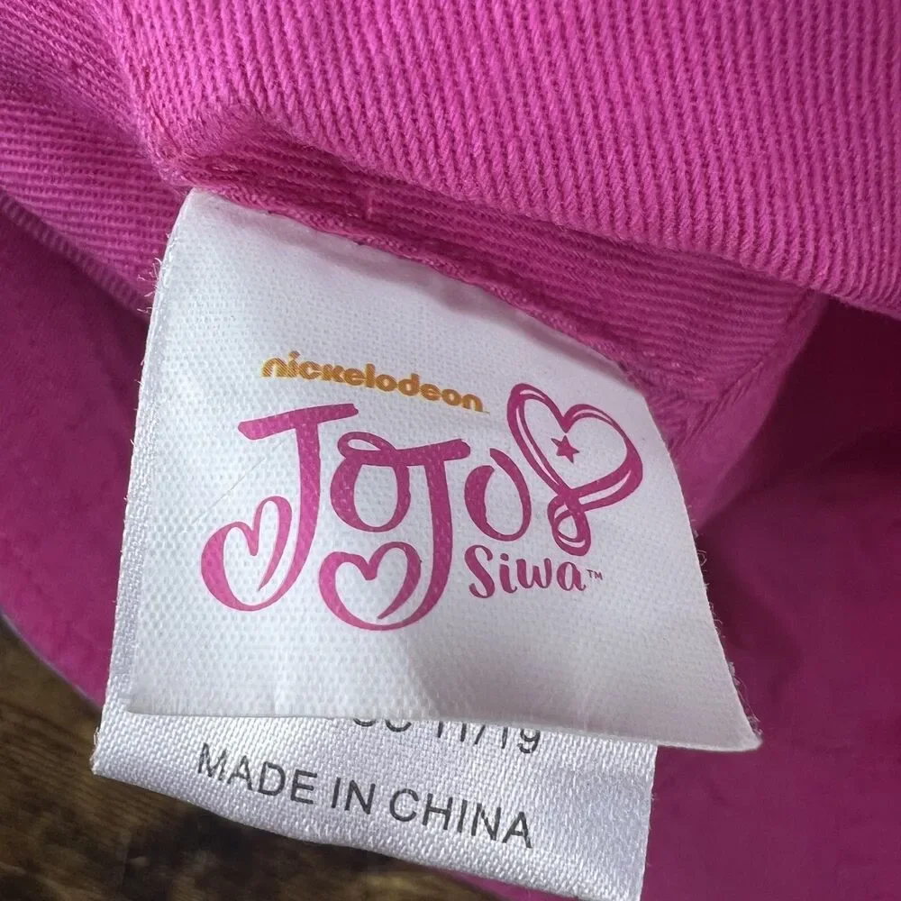 JoJo Siwa Girls Pink Butterfly Bows Bucket Hat Cap